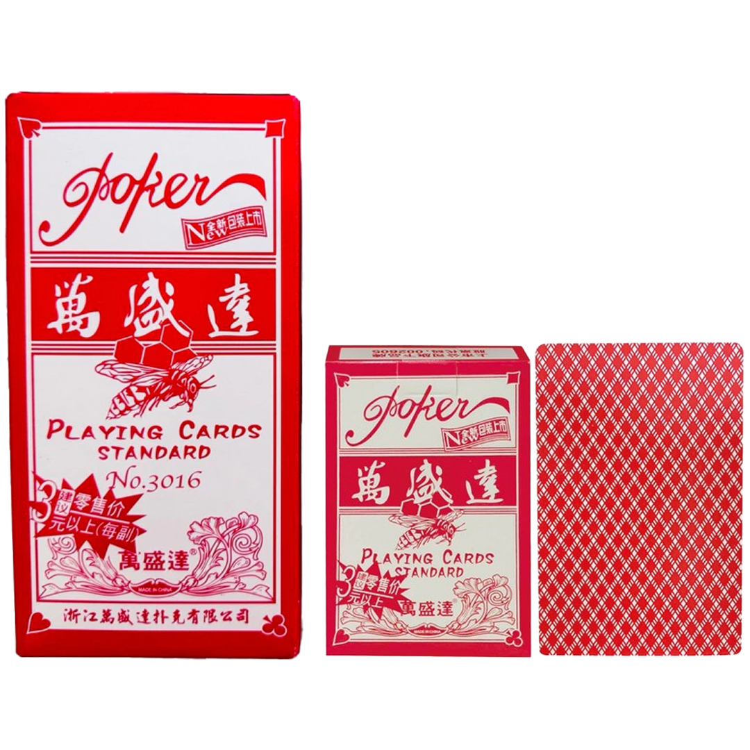 蜂王撲克牌(紅)10入